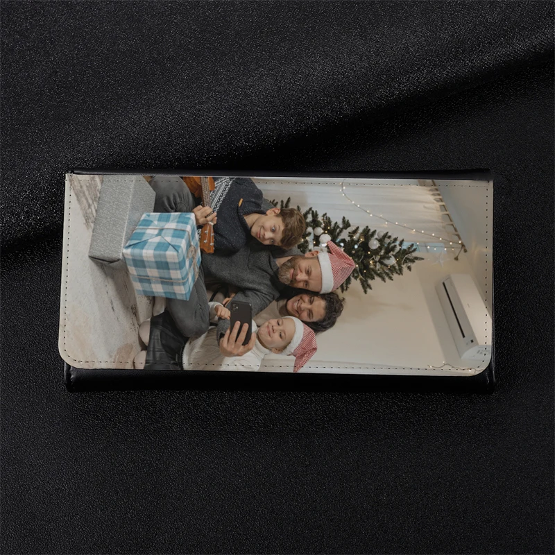 New Custom Personalized Color Picture Zipper Long Wallet Clutch Bag Photo Print Customized DIY Women Wallet Christmas Present