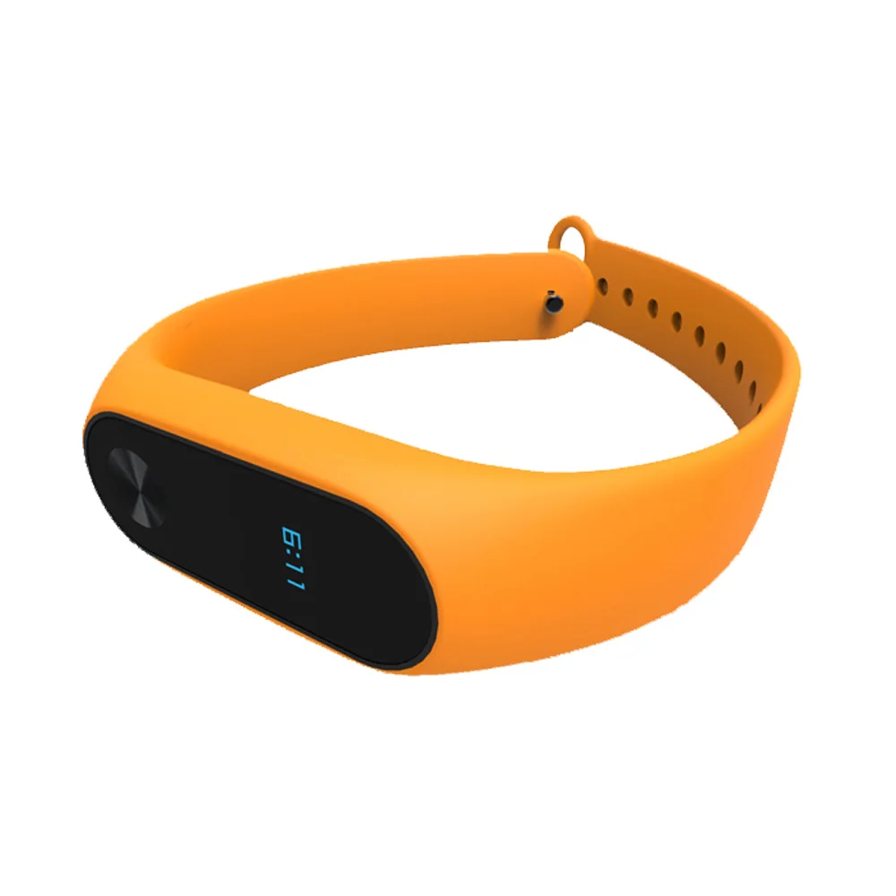 สำหรับMi Band 2สำหรับXiaomi Pulseira 2สร้อยข้อมือซิลิโคนนาฬิกาข้อมือOpaska PasekสำหรับXiaomi Miband 2 Correaสายรัดข้อมืออุปกรณ์เสริม