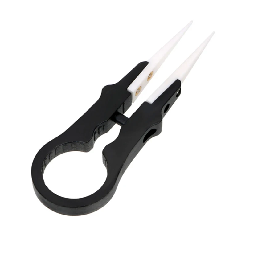 เซรามิคแหนบ Pointed Tip แหนบที่ถอดออกได้แหนบ Non-Magnetic ทนความร้อนสำหรับส่วนประกอบอิเล็กทรอนิกส์ความแม่นยำ