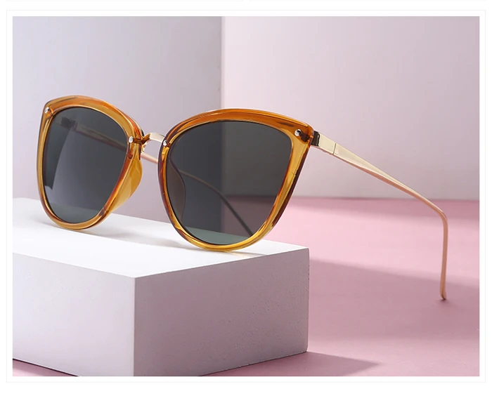 0-0,5-0,75-1,0 zu-4,0 Frauen Katze Auge Polarisierte Rezept Sonnenbrille Für Die Kurzsichtig Brille transparent Tee Rahmen – Detail 5