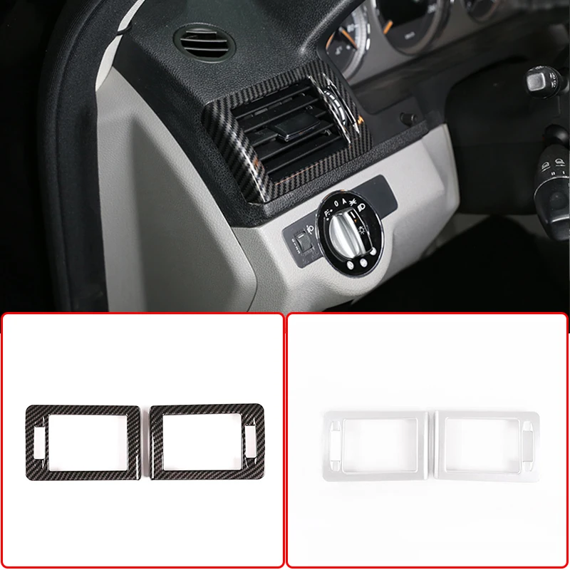 

2Pcs/set For Mercedes benz C Class W204 2007-2010 Car Dashboard Side Air Condition AC Vent Frame Car Stickers Car Trim Styling