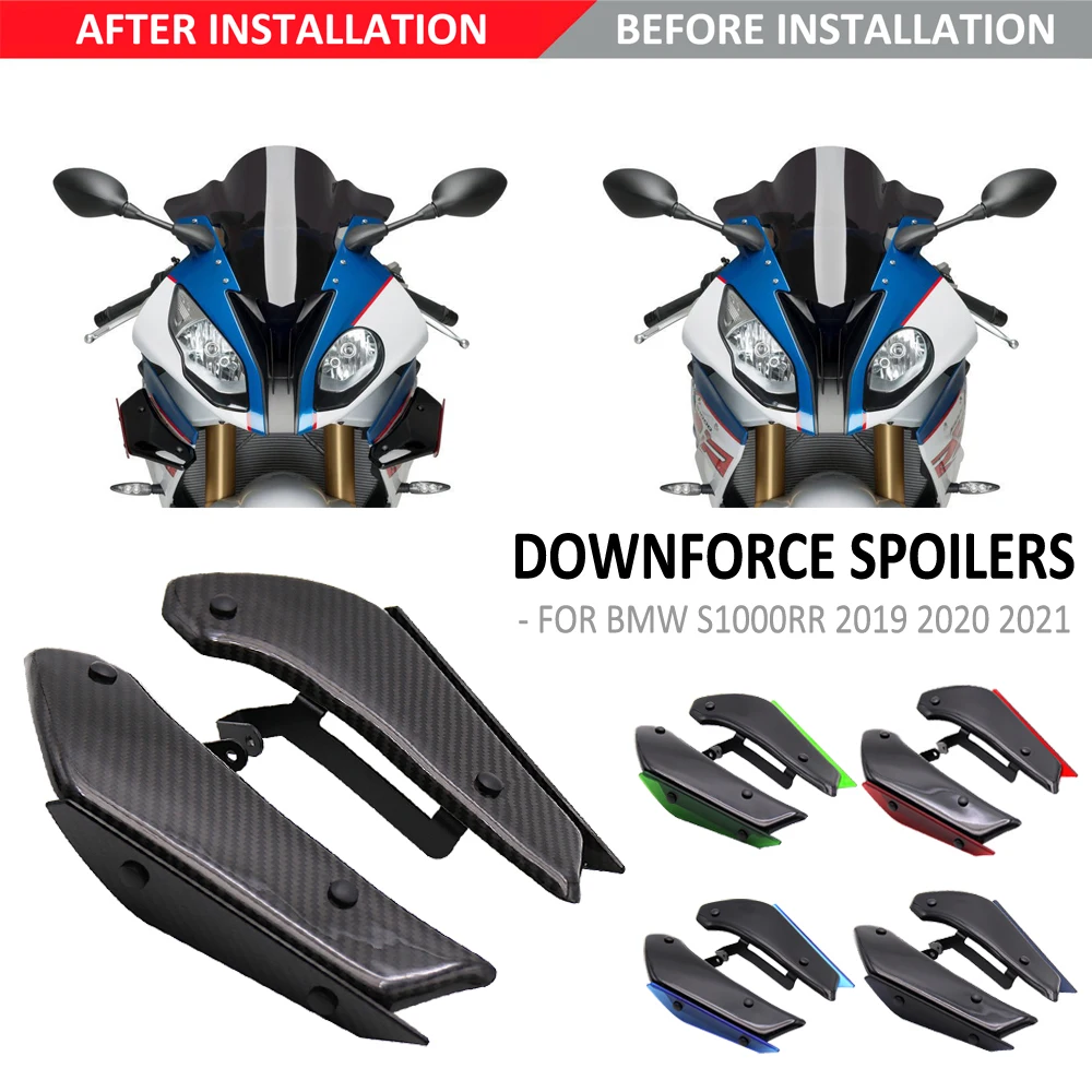 

For BMW S1000RR S 1000 RR 2019 - 2021 Motorcycle Side Downforce Sport Spoilers Aerodynamic Fixed Winglet Fairing Wing Windshield