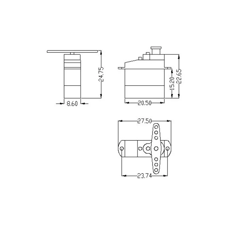 1pcs GH-S43A 4.3g  Mini Micro Servo Steering Gear for RC Airplane Helicopter Car Model