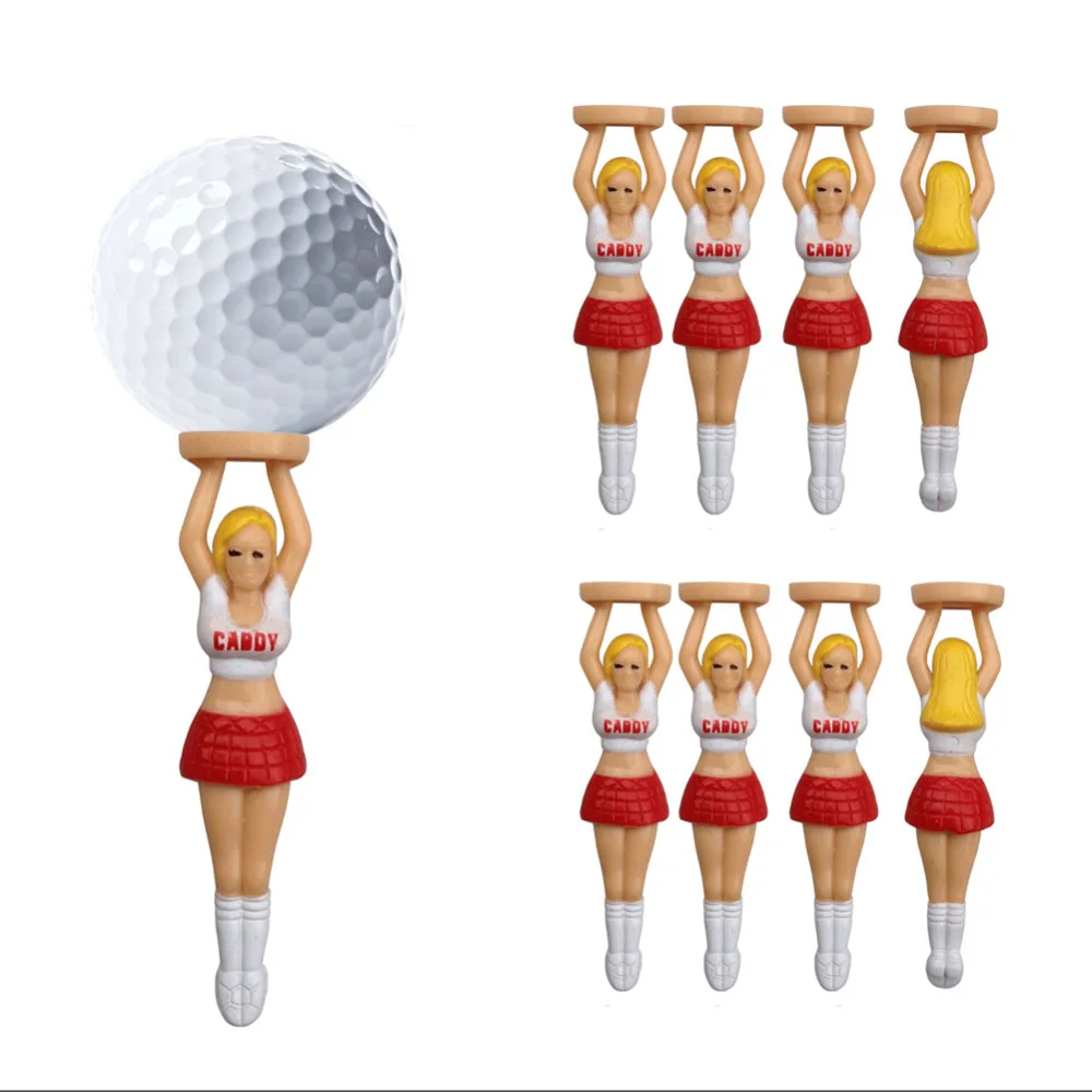 Tees de golf en plastique pour filles sexy, conception de pom-pom girls, IkHolder, accessoires cadeaux, taille 75mm, 2.95 po, 6 pièces, 12 pièces,