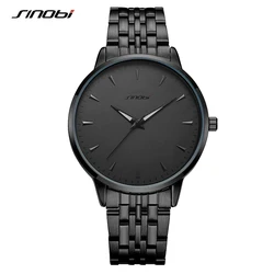 Sinobi Luxury Men's Watches Stainless Steel Strap Top Selling Men's Quartz Wristwatch Waterproof Fashion Relogio Masculino Watch