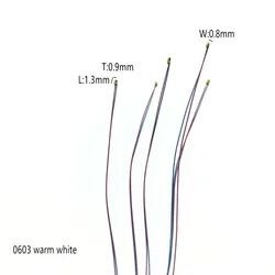 5pcs 0603 SMD Led Model Warm White Lights HO N OO Scale Pre-soldered Micro Litz Wired LED Leads Wires 20cm For Diorama Lighting