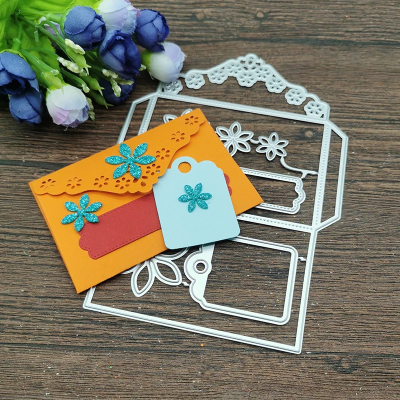 Envelope Gift Box Flower Metal Cutting Dies Stencils For DIY Scrapbooking Decorative Embossing Handcraft Template