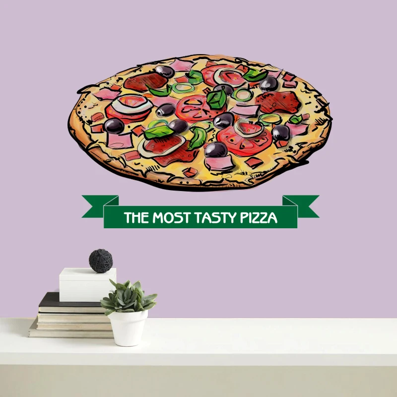 Express Pizza Glass Sticker Restaurant Wall Decal Poster Vinyl Art Decor Mural Decoration Pizza1003