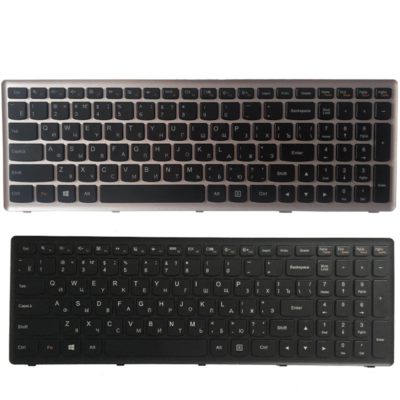 

New Russian Laptop Keyboard for Lenovo Ideapad Z500 Z500A Z500 Z500G P500 RU black/silver No backlight with frame