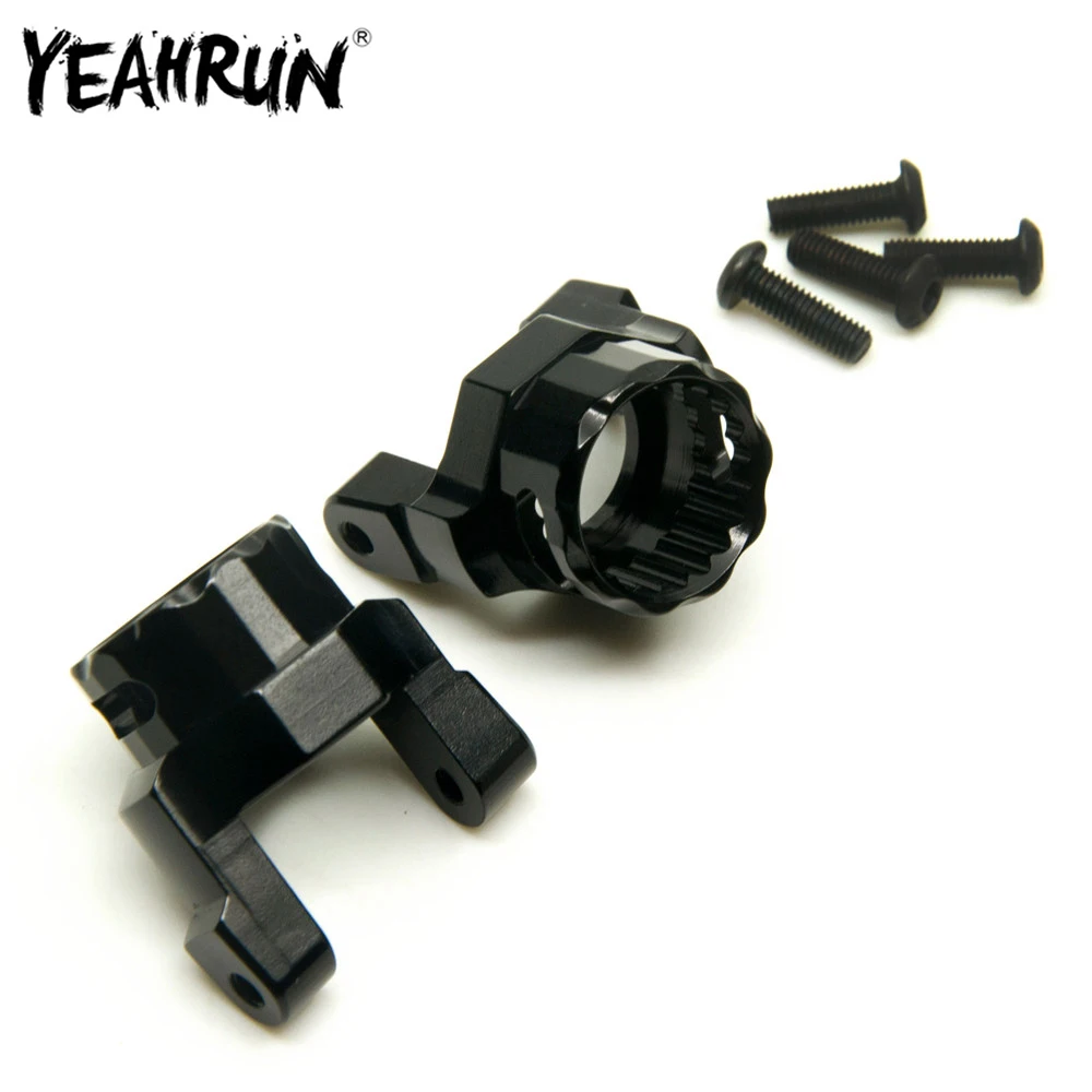 

YEAHRUN 2 шт. алюминиевый черный, серебристый Xtra Speed передняя ступица C для 1/10 осевого Wraith 90018 90020 90031 90045 90056 RC гусеничный автомобиль
