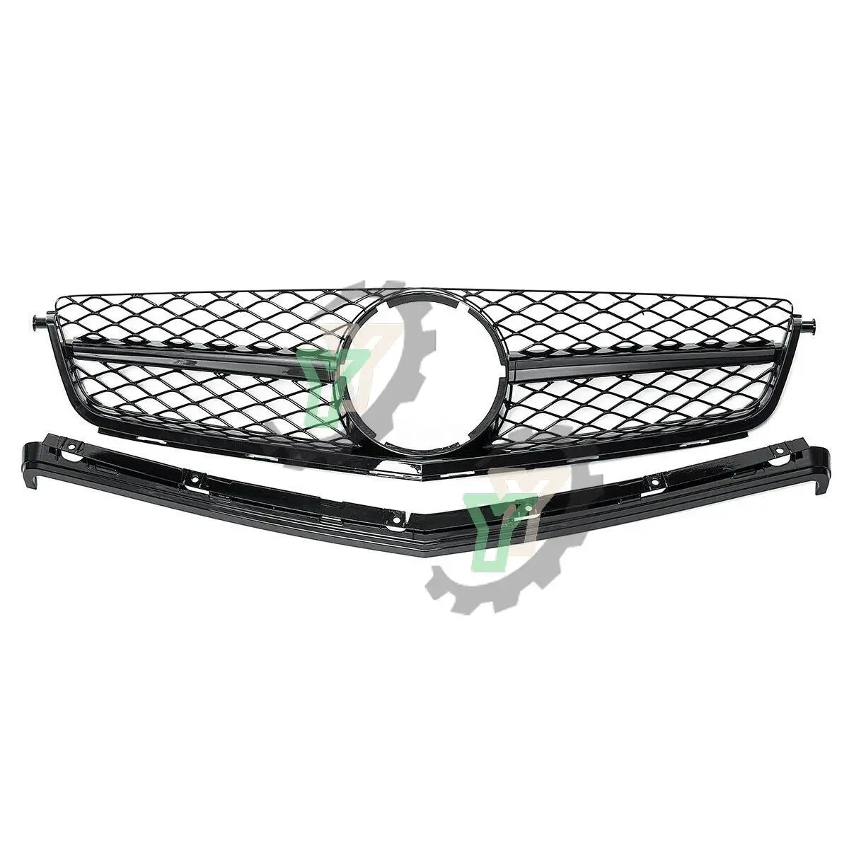 High Quality Car Front Bumper Grille  Racing Grill  For Mercedes For Benz C-Class W204 C63 For AMG 2008 2009 2010 2011