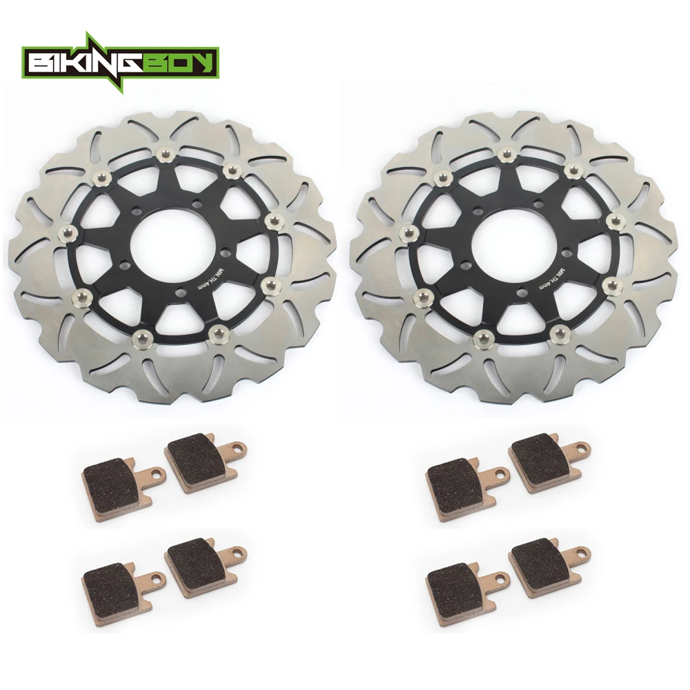 BIKINGBOY disques de frein avant disques Rotors plaquettes pour GTR 1400 Concours 14/ABS 08-22 ZZR ZZ-R 1400 Ninja ZX14R ZX-14R 06-22 21 20
