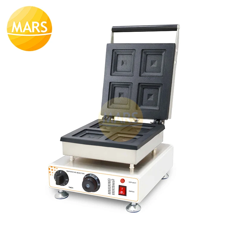 Gaufrier électrique en fer antiadhésif, 220/110v, gaufrier Commercial pour le petit déjeuner, poêle, four à bulles, oeufs, gâteaux