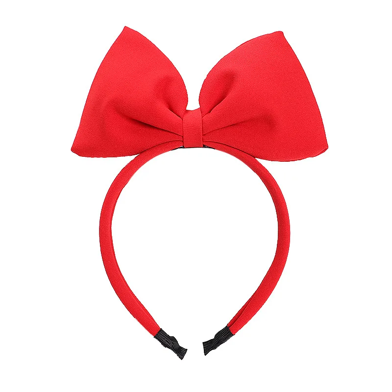 Children\'s Hair Accessories Snow White Hair Band Handmade Red Bow Headband Fabric Bow Tie Net Red Hair Band Headdress Fashion