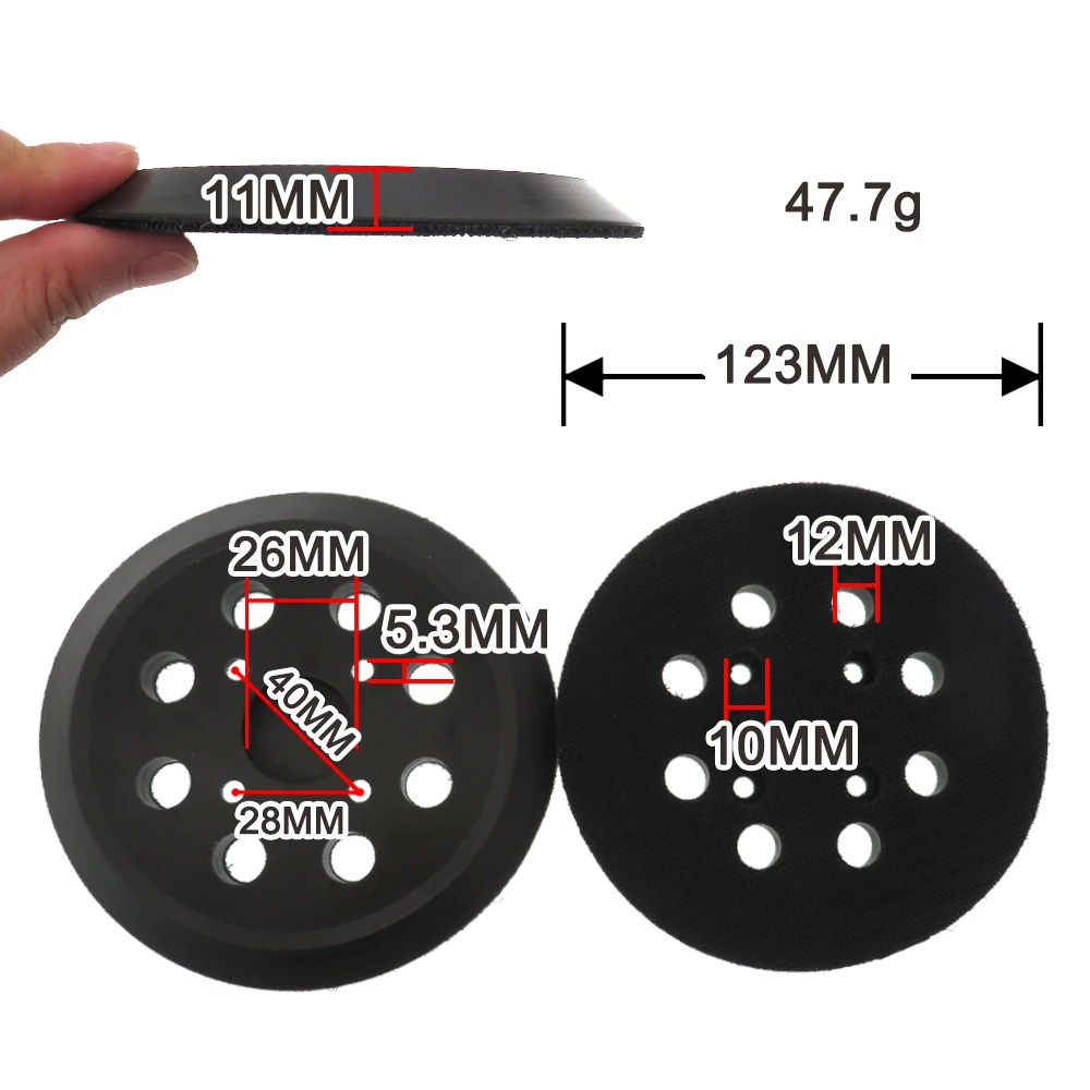 5 Inch Hook and Loop Sander Backing Pad Milwaukee  Replacement Sanding Pad for Ryobi RS290 milwaukee 6021-21 Craftsman 315.11217