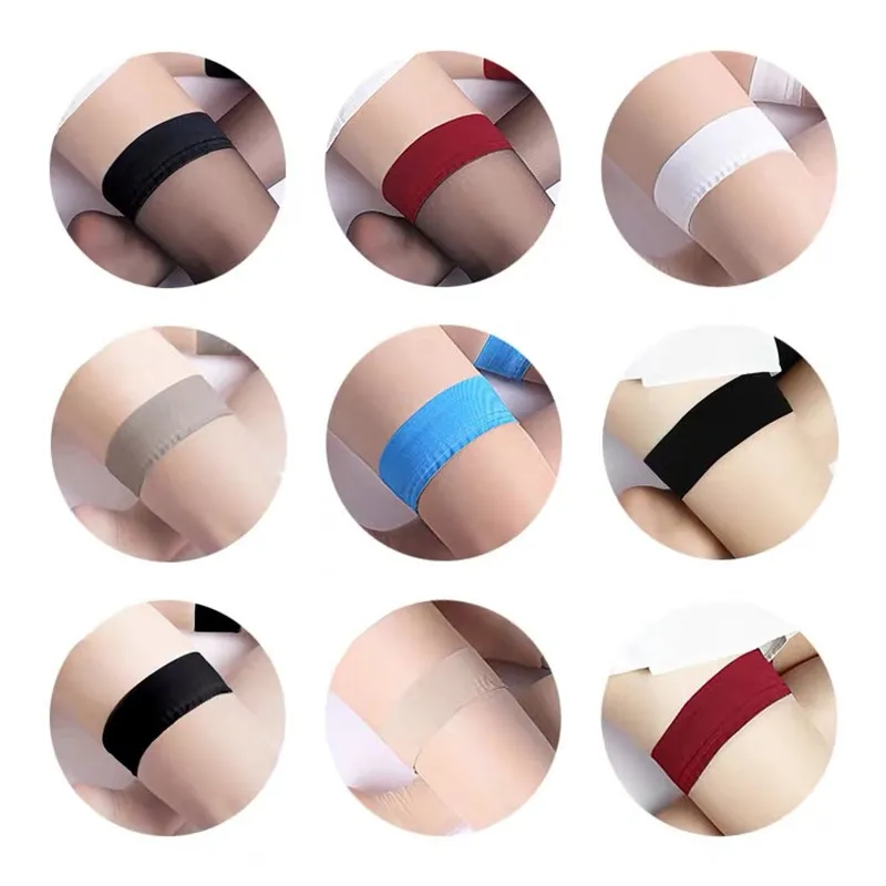 Non-slip Silicone Stockings Women\'s Retro Wide Rib Top Over Knee Socks Pole Dance Nylon Pantyhose Sexy Lingerie Female Stockings