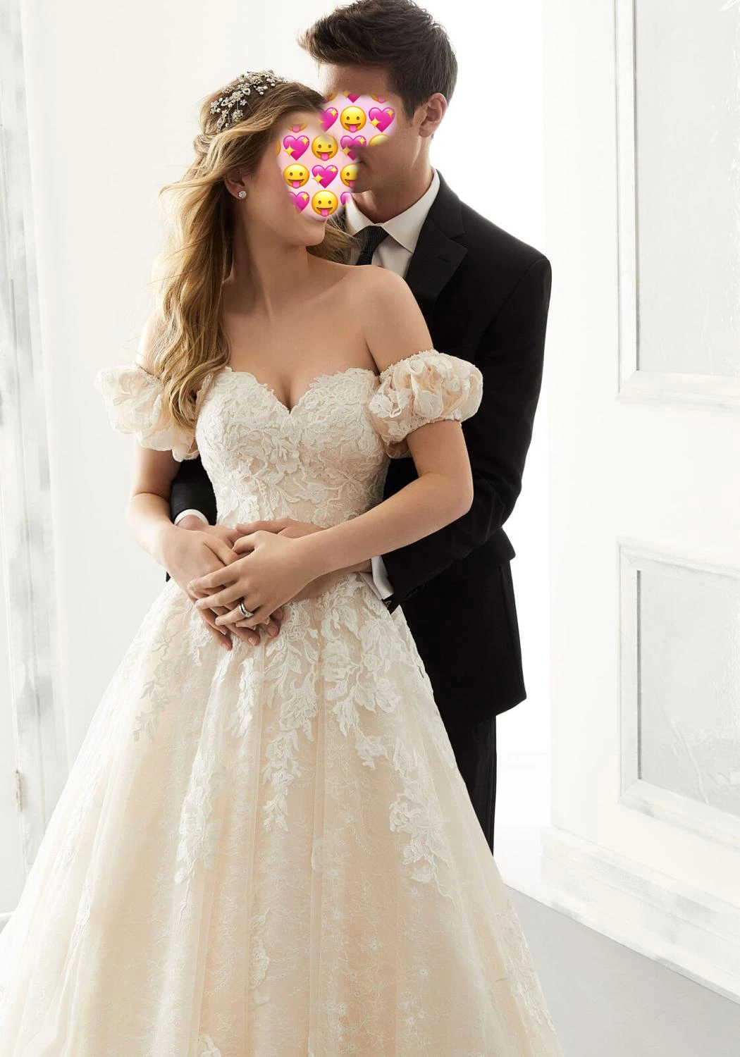 Robe de bal de mariage de princesse, corsage en dentelle, ivoire, Tulle, pour femmes, Appliques, épaules dénudées, 2020