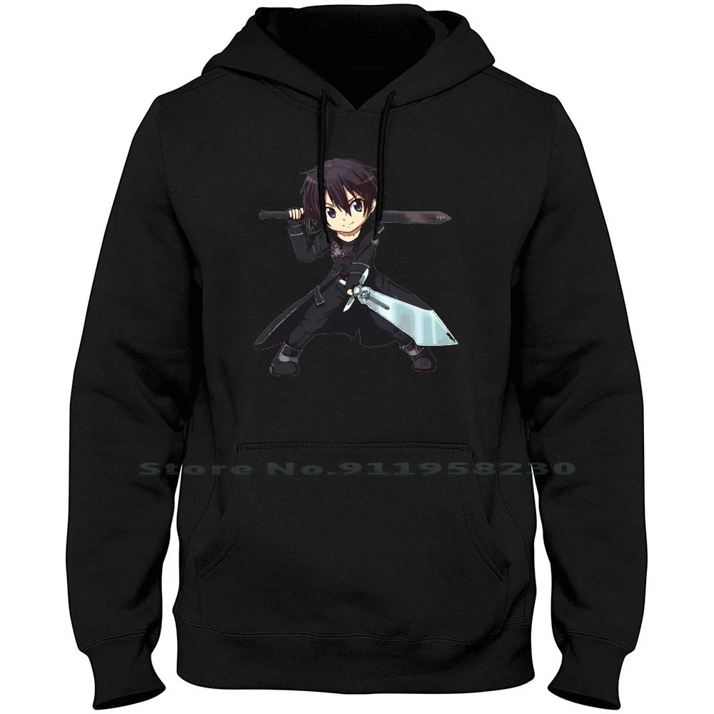 Sword Art Online _ Kirito Hoodie Sweater Big Size Cotton Word Art Birthday Online Alice Sword Chibi Word Line Cute Art Ice Geo