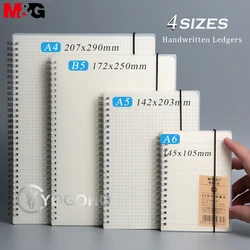 M&G A4/A5/B5/A6 PP Double Spiral Notebook Checkered/Cornell/Horizontal Line/Blank Notepad Pocketbook Journal Diary Drawing Gift