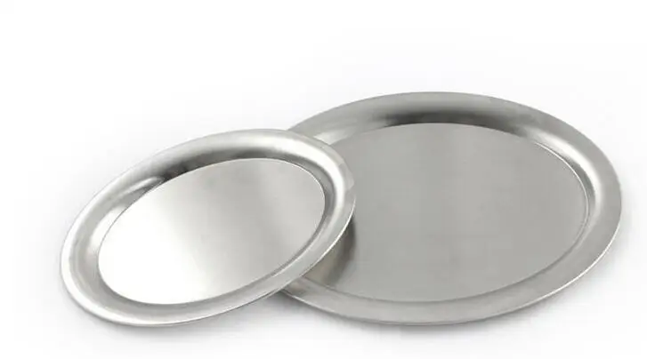 

High Quality Oval Shaped Hotel Breakfast Tray 304 Stainless Steel Thickening Deepen Oval Fruit Plate 3 Sizes Shallow Dish Plate