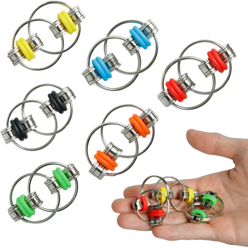 1PC 5 Colors Funny Creative Toys Fidget Toys Bike Chain Fidget Toy for Autism ADHD Stress Hands Funny Toys for Children GXE