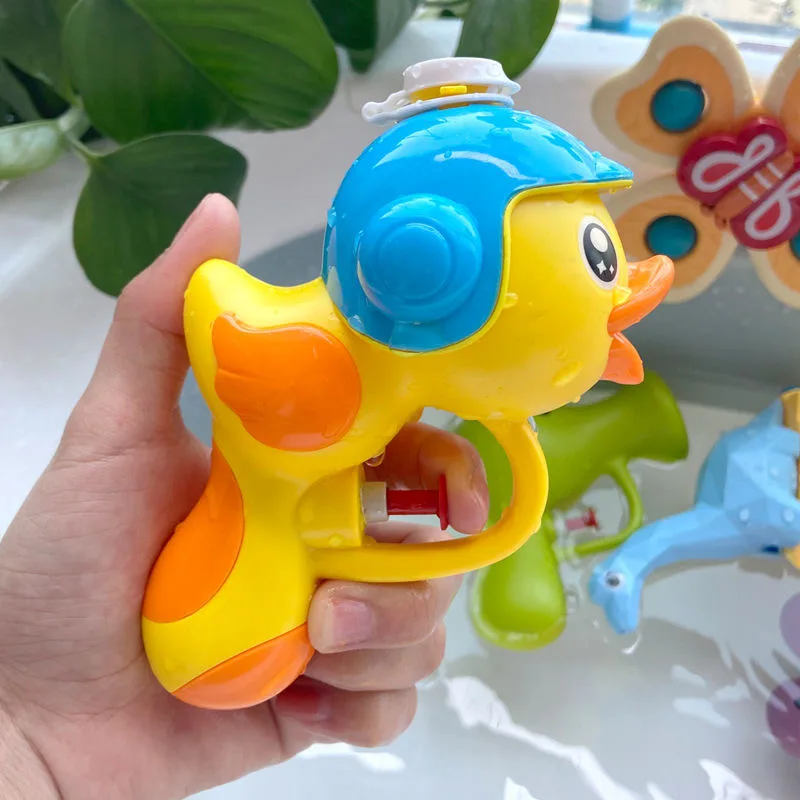 Summer Water Gun Toys Cute Ducks Sprayer Outdoor Sports Cartoon Pea Water Gun Swimming Pool Bath Toys For Children Kids