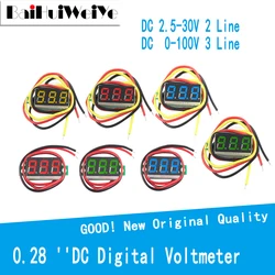 0.28 Inch Red Blue Digital LED Mini Display Module DC2.5V-30V DC0-100V Voltmeter Voltage Tester Panel Meter Gauge Motorcycle Car