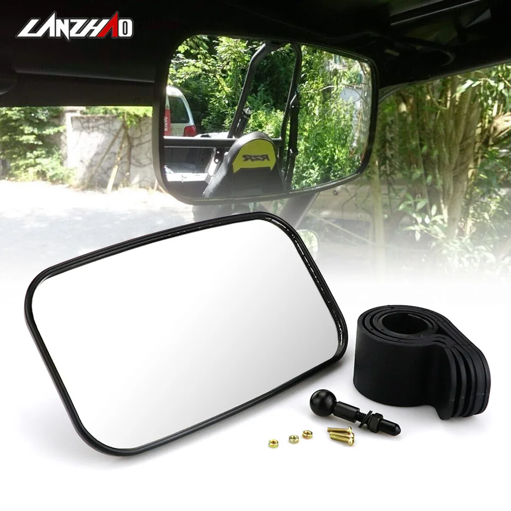 

UTV Center Rear View Mirrors Convex Wide Vision Side Mirrors 1.5" 1.75" 2" Bar Suitable for Polaris Ranger RZR Can Am Commander