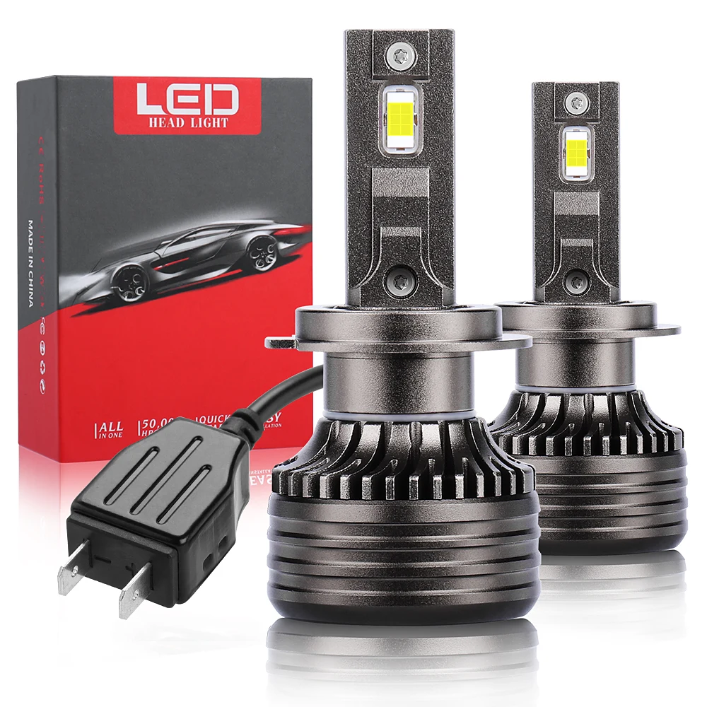 2PCS 12000LM H7 led LED headlights with high brightness 9V-36V voltage model H7 LED H8 H9 H11 9005 HB3 H10 9006 (70W/Pair)