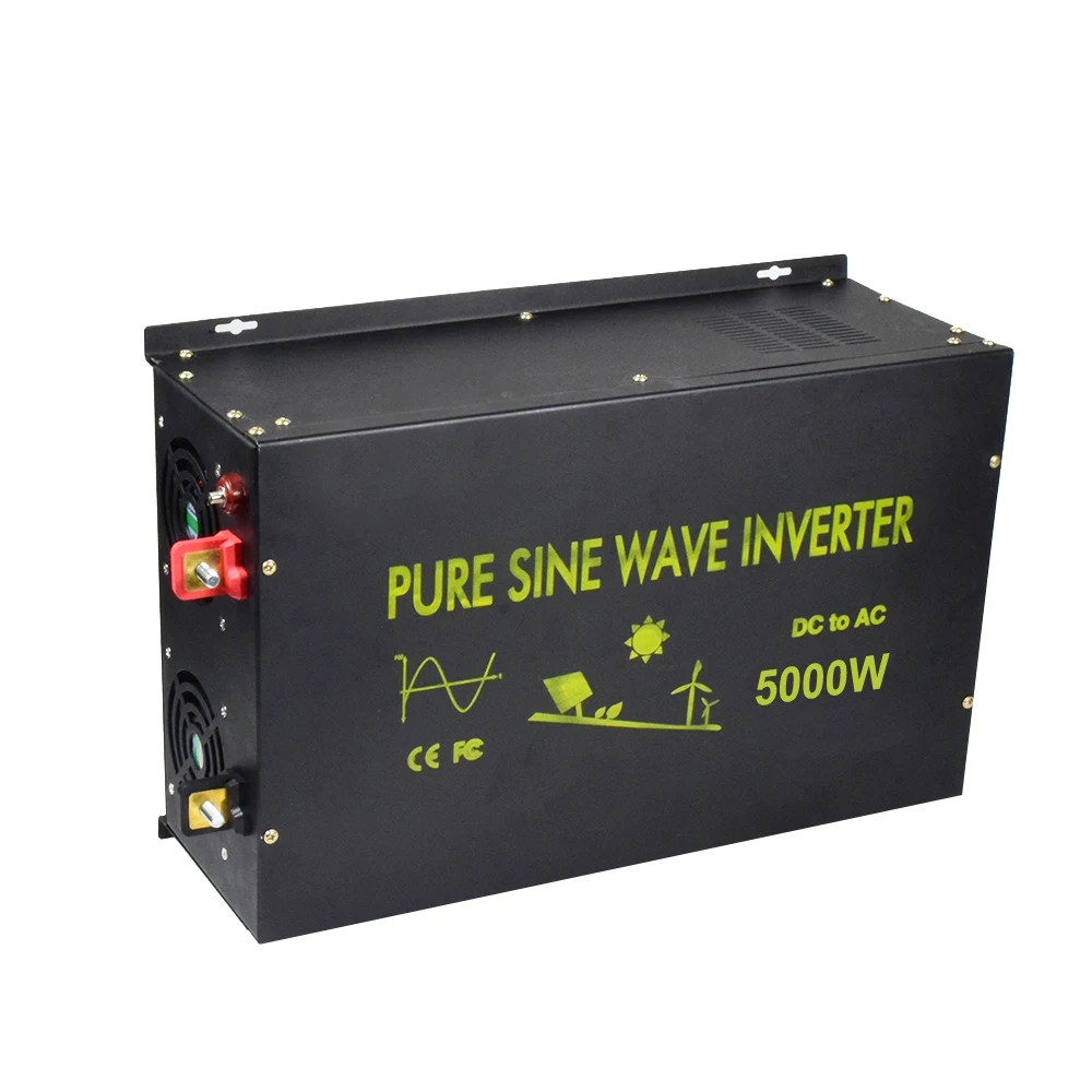 Solar Pure Sine Wave Inverter 12V 220V 5000W 24V/48V DC to 110V/120V/240V AC Battery  Wind Generator Power Bank Converter