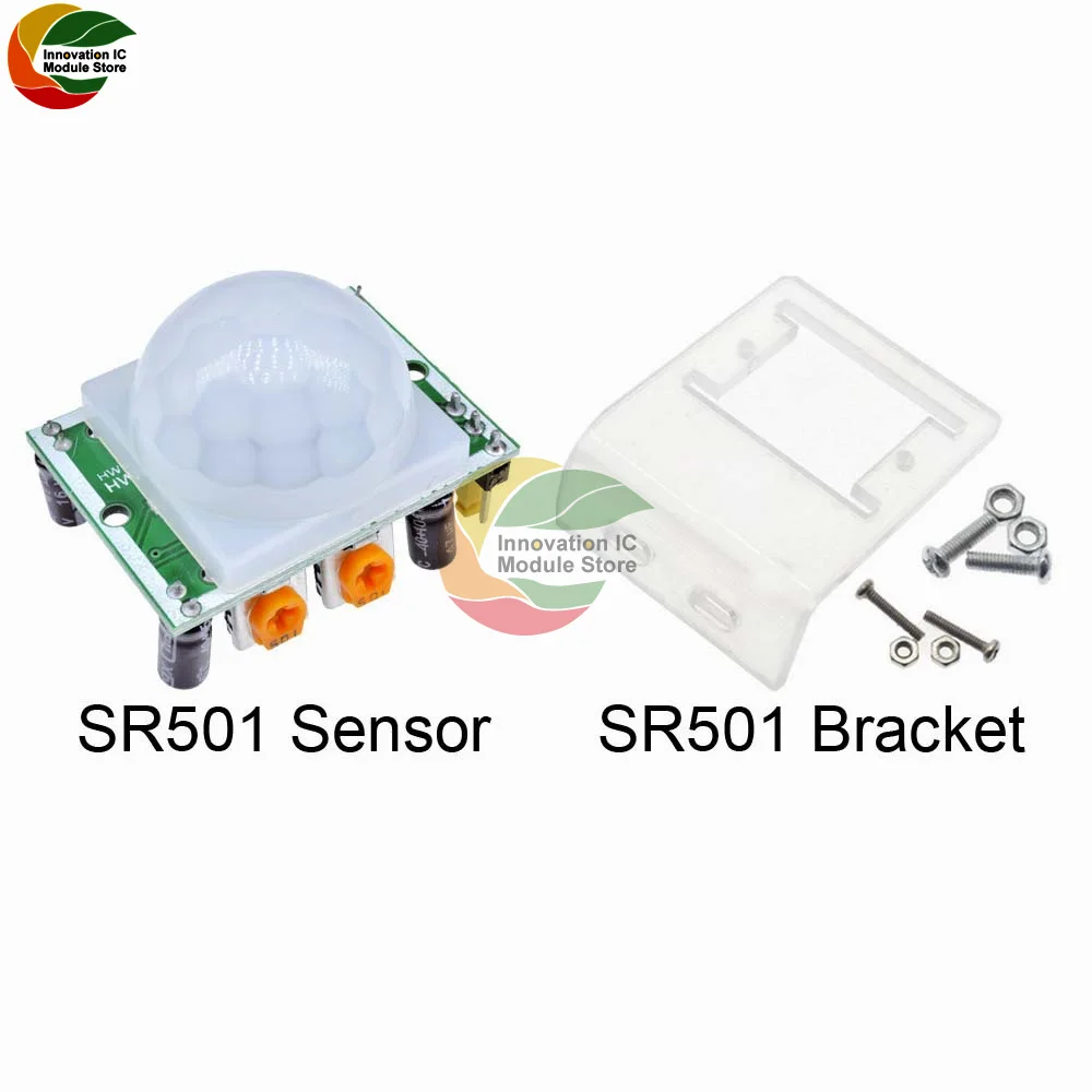 Ziqqucu HC-SR501 IR Pyroelektrische Infrarot Motion Sensor Detektor Modul Transparent Acryl Halterung Fall Halter für Arduino