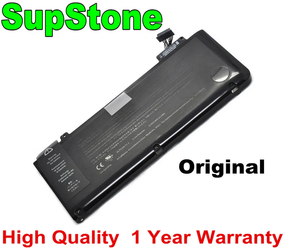 Supstone Original A1322 Bateria do Portátil para Apple Macbook Pro 13 A1278 20092012 Ano Mb990 Mb991 Mc700 Mc374 Md313 Md101