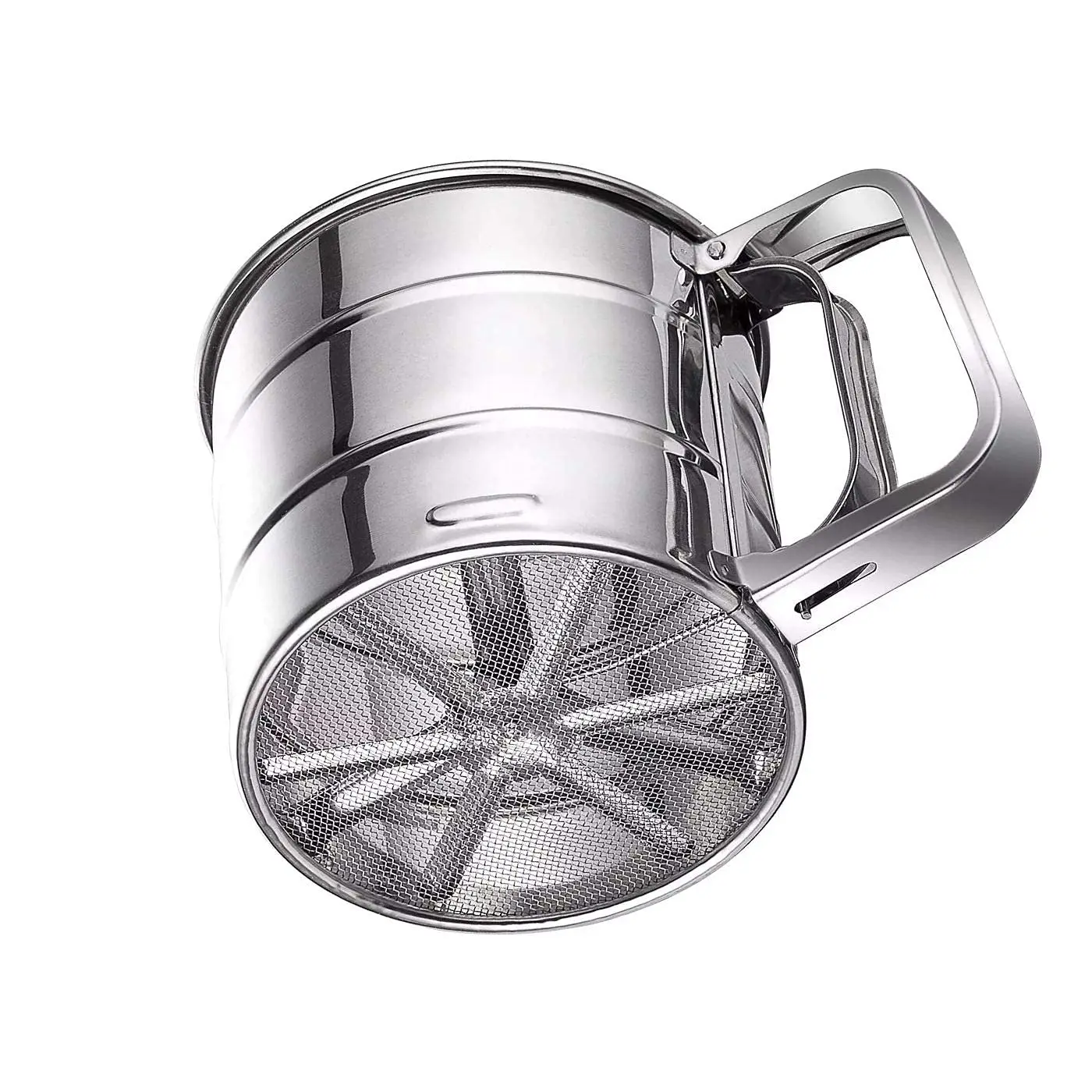 Double Layers Sieve Stainless Steel Hand-held Flour Sifter for Baking Strainer Stainless sifters for cooking with Handle flour s