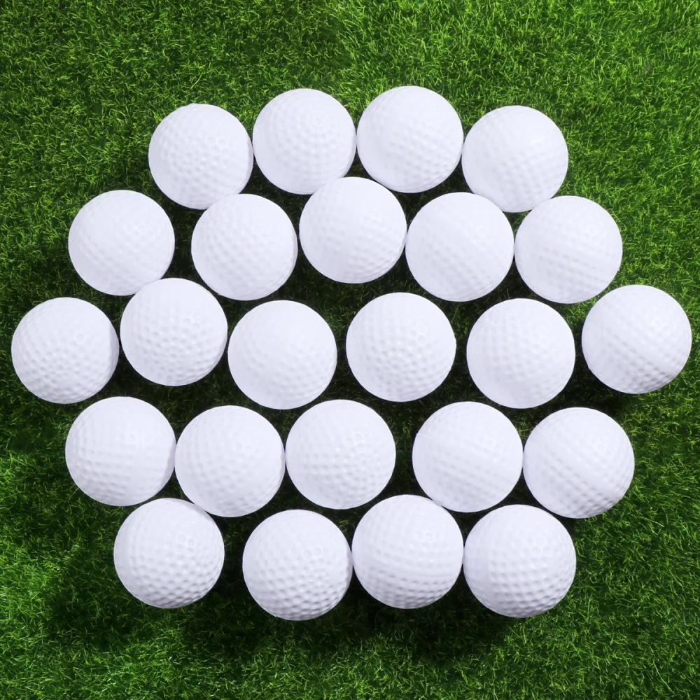 TOYMYTOY 24PCS Softball Plastic Golf White Outdoor Practice Balls Exercise Field Indoor Practice Balls Training Training Aids