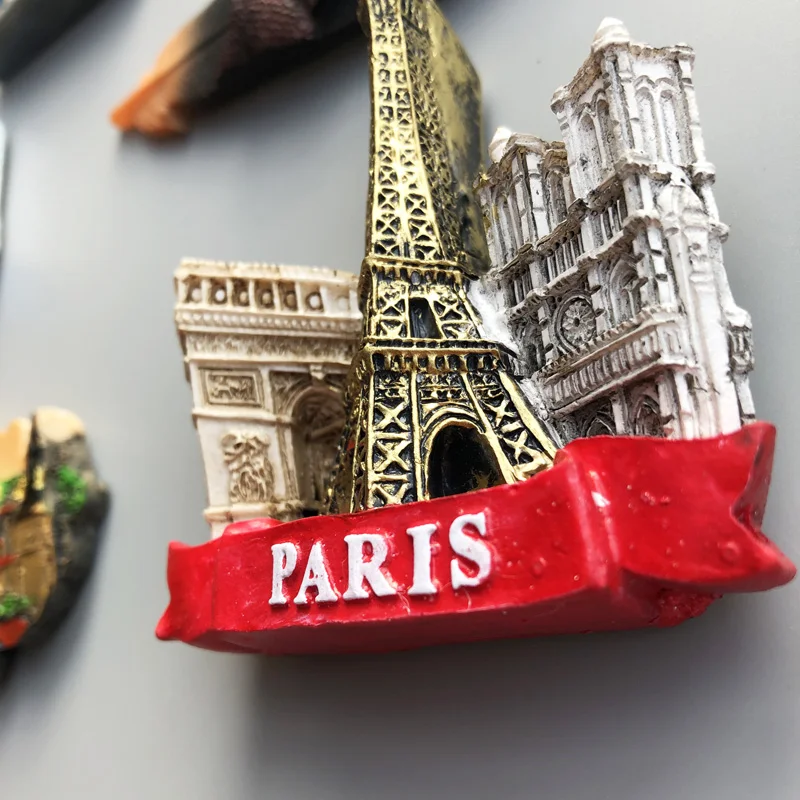 Souvenir Country Fridge Magnets Dubai Sydney French Egypt Travel Commemorative Decoration Refrigerator Magnet Birthday Gift