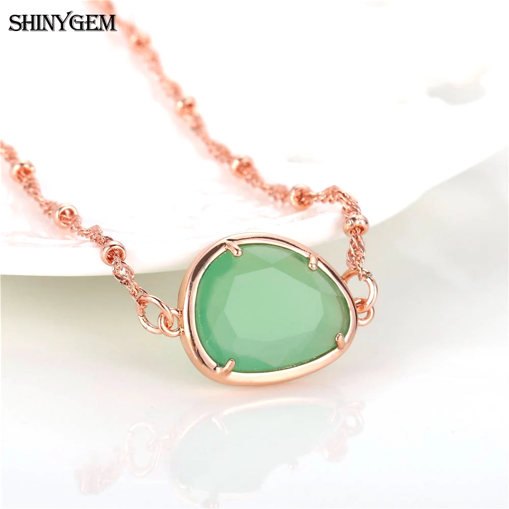 ShinyGem الفاخرة ارتفع الذهب ربط سلسلة أساور الطبيعية الملونة كريستال سحر أساور أسلوب بسيط كريستال أساور للنساء #2