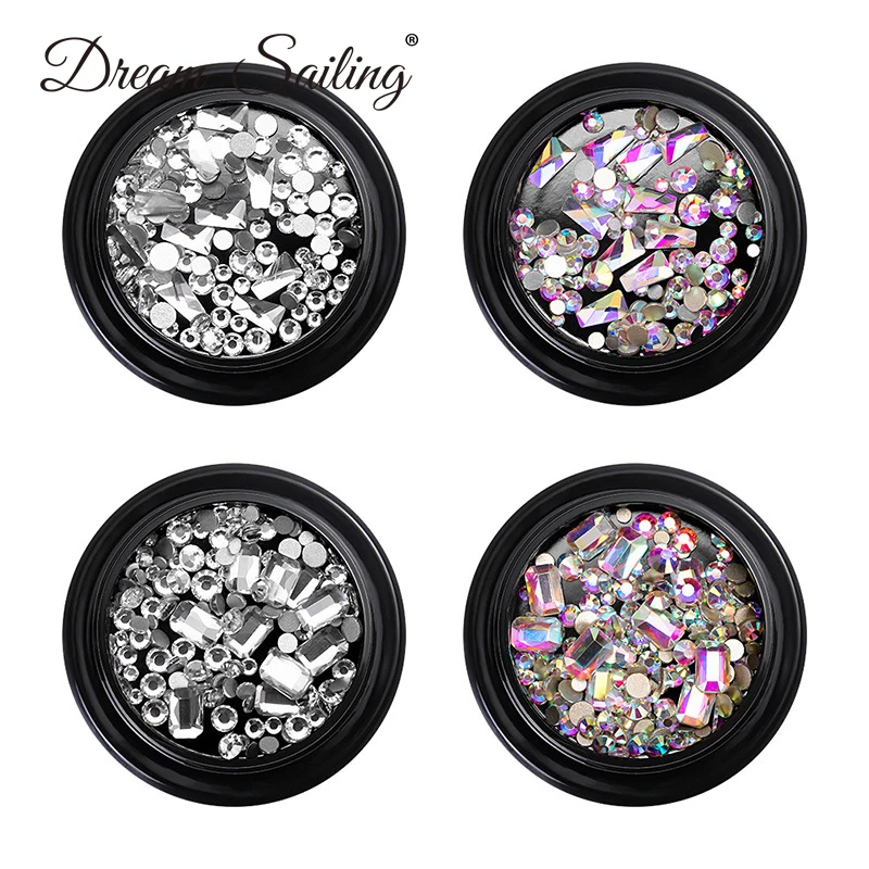 Nail Rhinestones Crystal Zircon Diamond Beads Nail Art Jewelry Manicure Decoration 3D Charms Micro Accessories