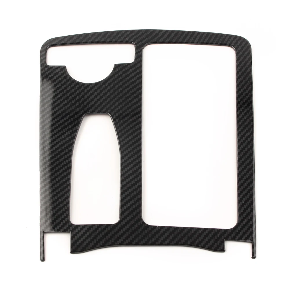Car Armrest Cup Holder Panel Cover For Mercedes Benz C-Class C180 C200 W204 2008 2009 2010 2011 2012 2013 Carbon Fiber Styling image 2