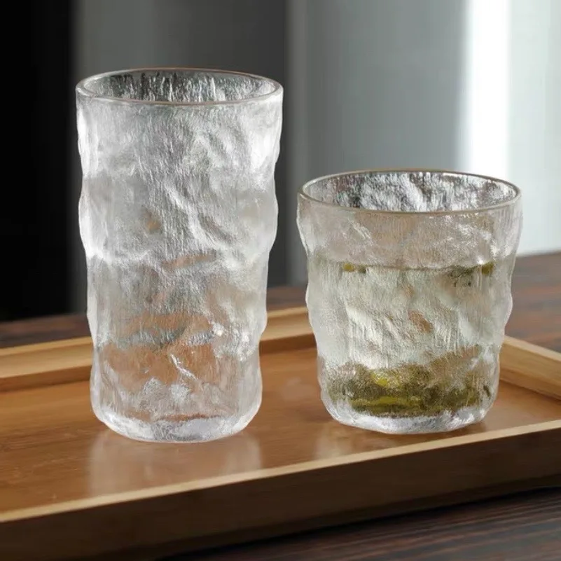 

Coffee Cup Creative Juice Frosted Beverage Cup Single-Layer Hammered Glass INS Large-Capacity Household Drinking Japanese