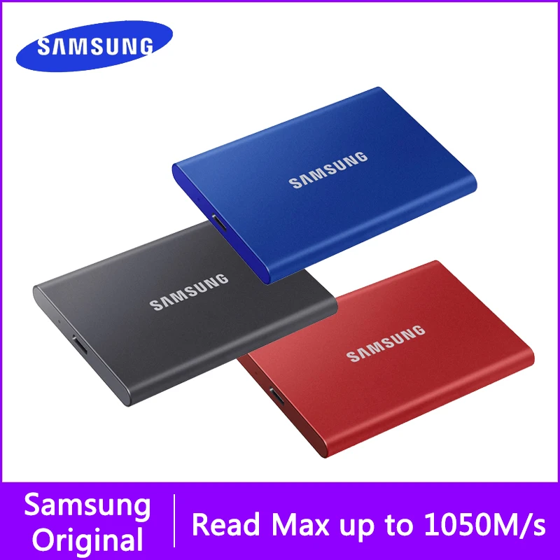 سامسونج SSD الخارجية HD Ssd 1 تيرا بايت المحمولة SSD T5 محركات الأقراص الصلبة 500GB Type-C USB 3.2 Gen2 الخارجية محركات أقراص الحالة الصلبة 2 تيرا بايت لأجهزة الكمبيوتر المحمول