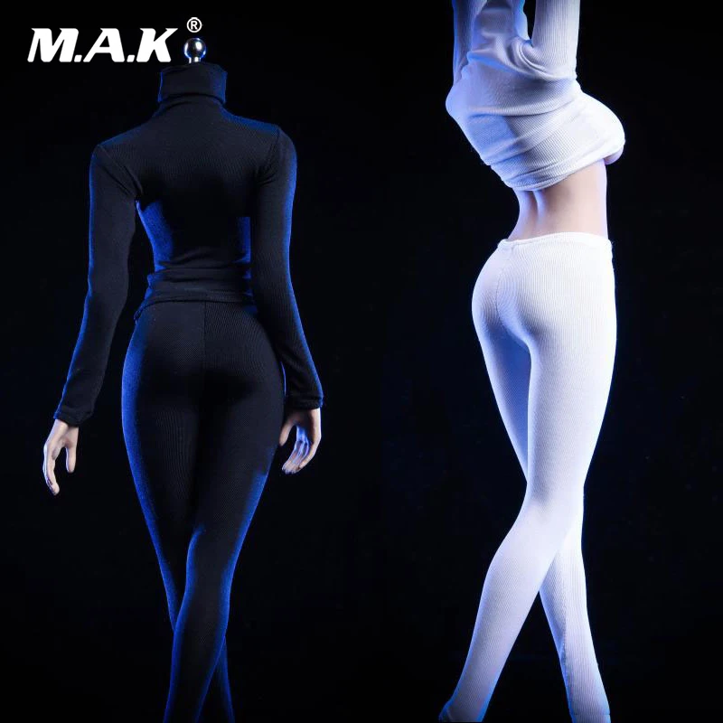 

18XG24 1/6 Women Figure Clothes Set Accessories Tights High Collar Coat Pants Model for 12 inches Female Action Figure