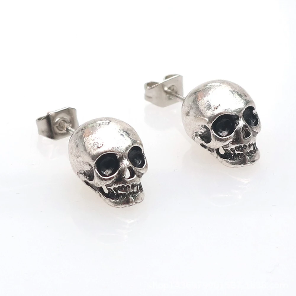 2020 hot selling earrings skull head retro skull earring American punk style alternative Kpop Серьги earrings for women 2020