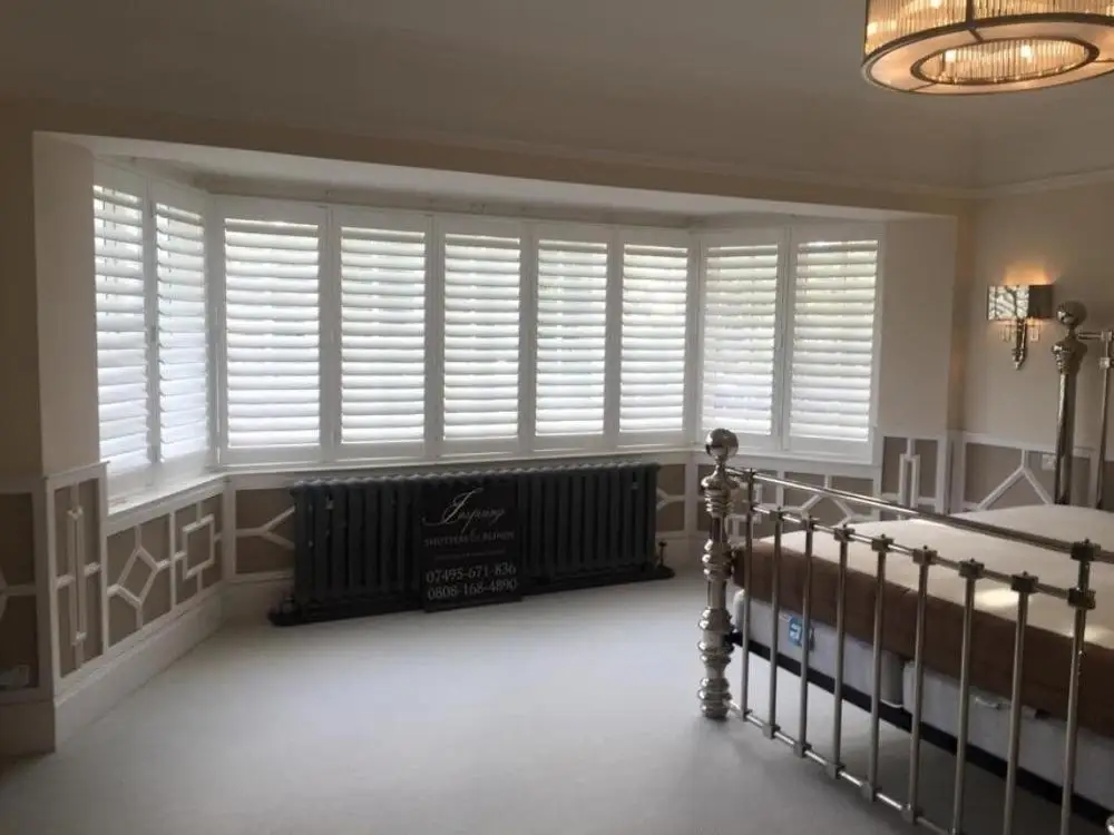 

Custom Basswood Plantation Shutters Wooden Blinds Solid Wood Shutter Louvers PS257