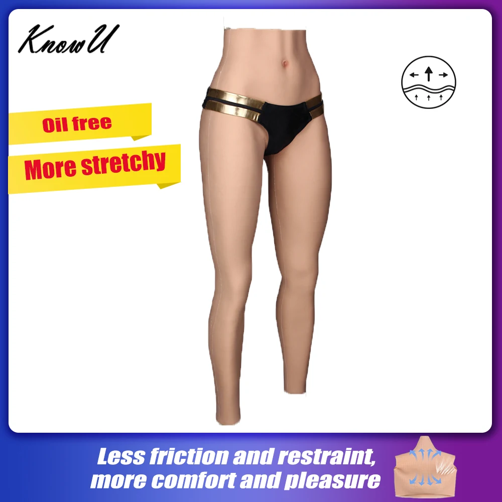 

KnowU Crossdresser Silicone Vagina Pants Shemale No Oil Upgraded for Transgender Sissy Drag Queen Fake Shemale Pant with Vagina