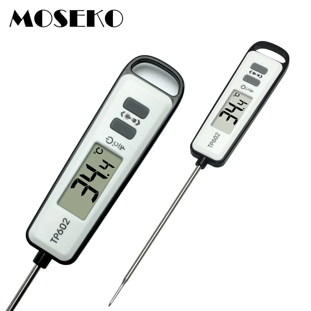 

Instant Read Digital Meat Thermometer with Long Probe Backlight for Cooking Candy Kitchen BBQ Grill Smoker Oil Milk Yogurt