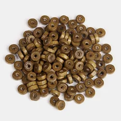 Natural Primary Color Wooden Beads Flat Round Bead Buddhist Prayer Beaded For Diy Jewelry Making Bracelet Necklace Accessories