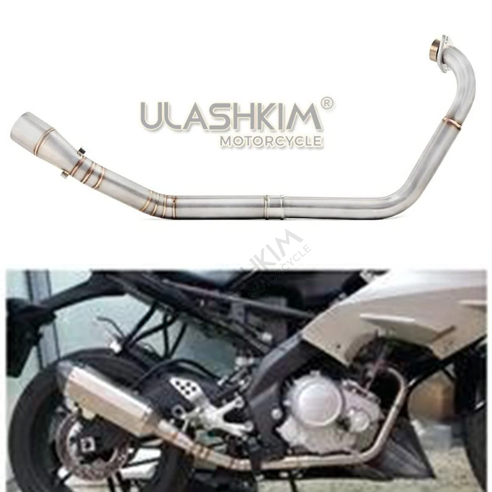 Motorcycle Full Exhaust Escape System Modifed Middle Link Pipe Slip On For Yamaha YZF R15 MT15 V1 V2 V3 R125 2008-2019 MT 125