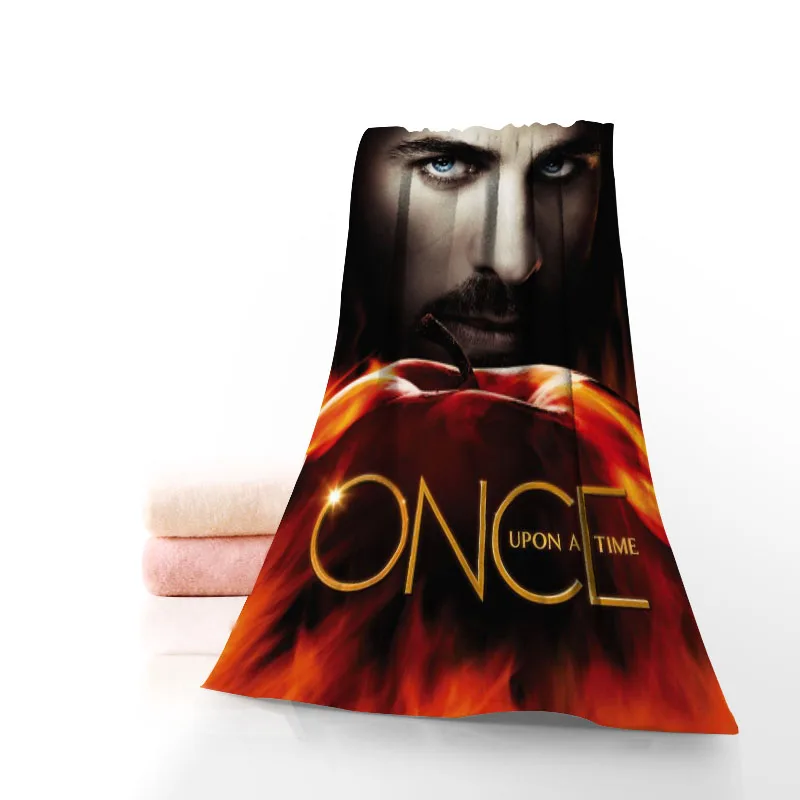 Custom Once Upon a Time Towel Printed Cotton Face/Bath Towels Microfiber Fabric For Kids Men Women Shower Towels
