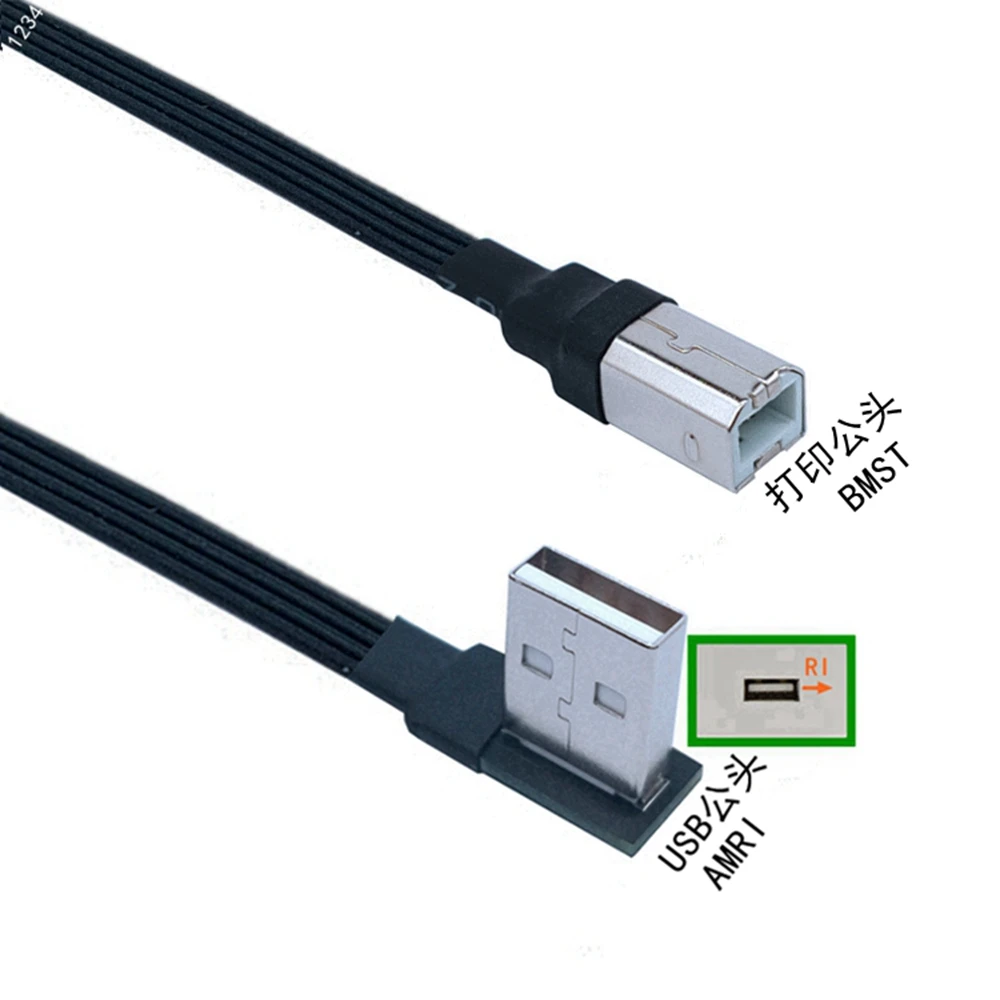 الكوع USB2.0 طباعة خط أوسب مستقيم إلى طباعة ميناء الكوع أوسب ثورة B الذكور الكوع 90 درجة