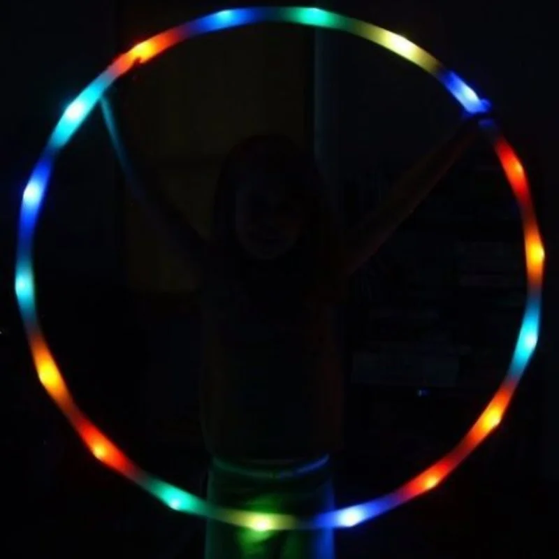 Luźna waga materiel sport fitness hoop sprzęt joga koło 90CM 7 kolor aro LED miga Sport pierścień kulturystyki